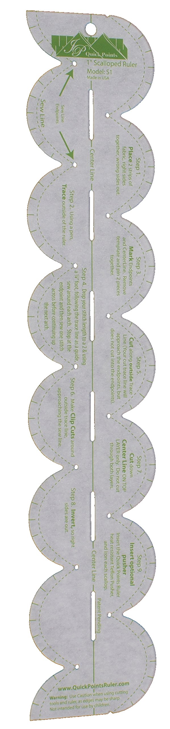 Photo 1 of 1in Scallop Ruler by Quick Points