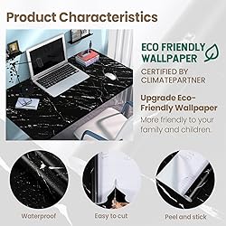practicalWs 35.4" x 118" Marble Contact Paper for