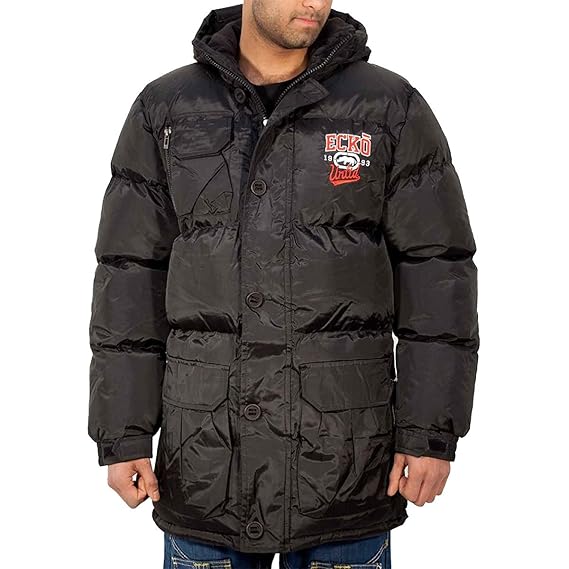 Ecko Men's Padded Lined Hooded Jacket Puffer Warm Winter