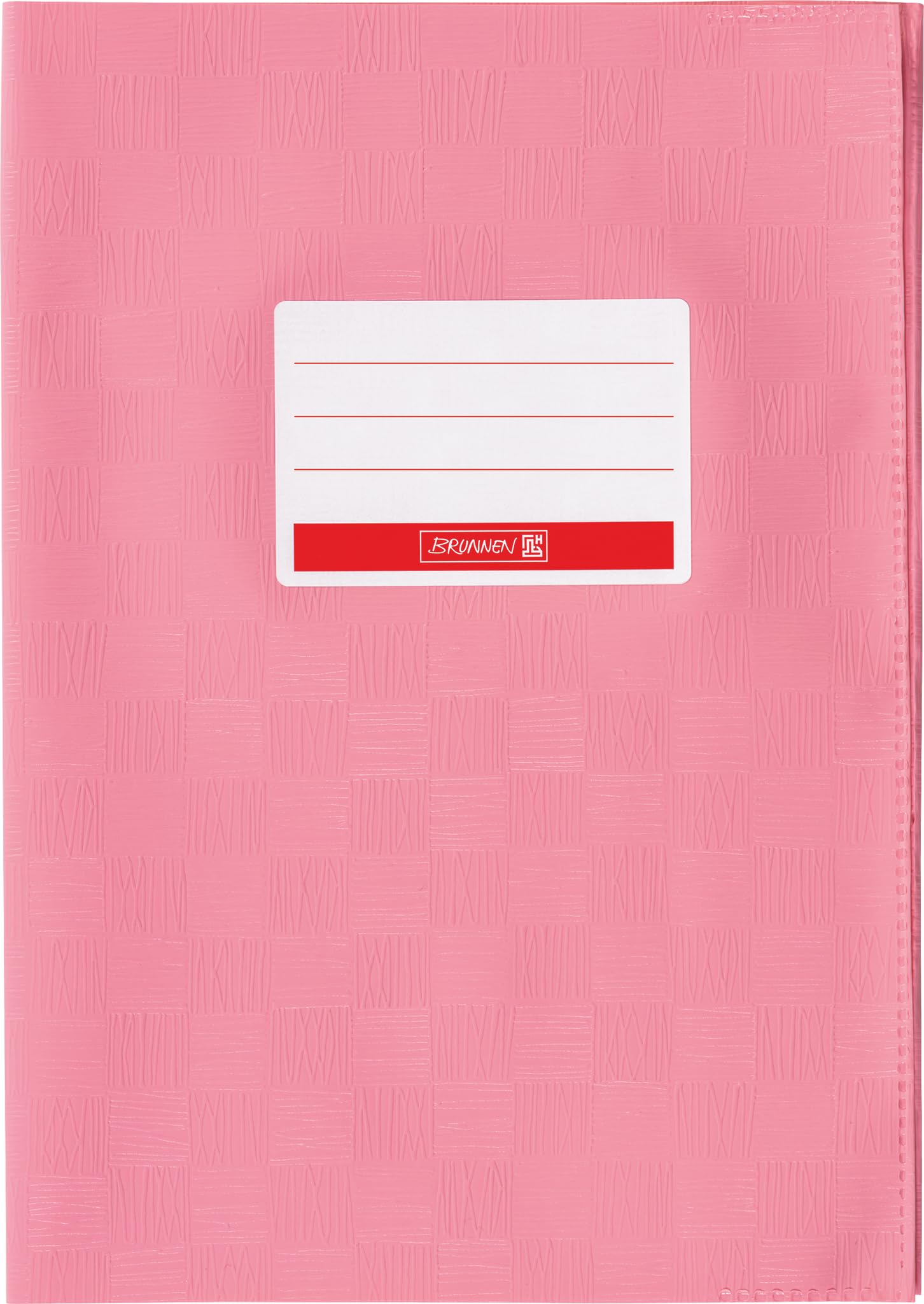 Brunnen Booklet Cover for A4 with Name tag and Structure Embossing/Bast Structure, 1 Envelope a5 Pink