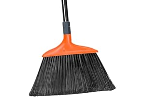 TreeLen Heavy Duty Outdoor Broom, Stiff Bristles for Garage, Driveway & Sidewalk – 14.5” Wide, Ideal for Indoor/Outdoor Sweeping