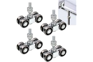 CNQLIS 4 Wheel Trolley Assembly Roller Trolley 2Pcs Silent M10 Bolt and Nuts for Use with 1-5/8" Wide and All 1-5/8" or Talle