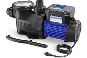 AQUASTRONG In/Above Ground Pool Pump, High Flow (Dual Speed with Timer, 2HP, 115V, 5186 GPH)