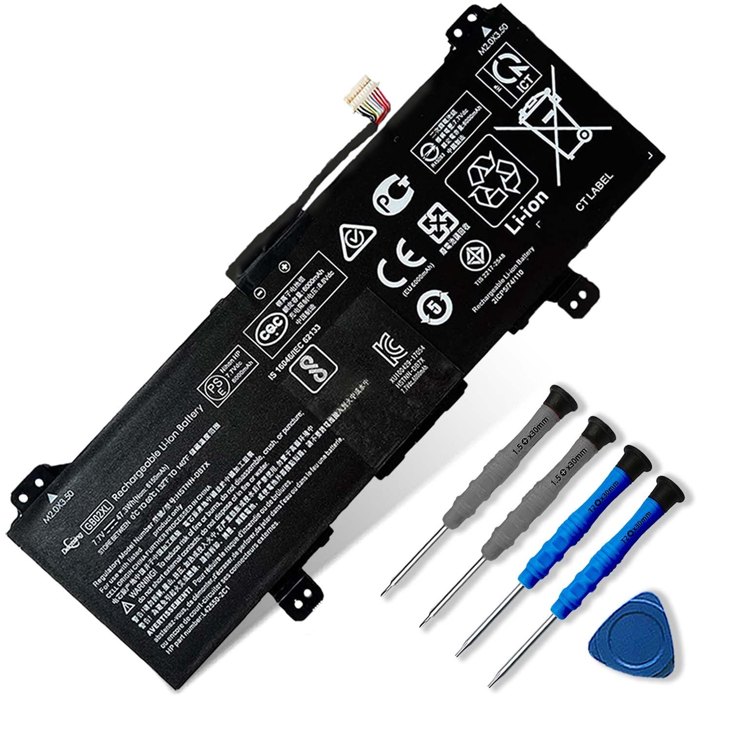 Photo 1 of 47.3Wh GB02XL/GM02XL Laptop Battery Compatible with HP ChromeBook 14-DB0051CL X360 11 G2 EE Chromebook 11A G6 G8 EE ChromeBook 14-DB0051CL Series HSTNN-UB7M HSTNN-IB8W L42550-271 917725-855 L42583-005