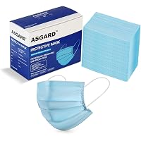 ASGARD 3 Layer Protective Face Mask with NOSE CLIP, Certified by CE, ISO & GMP with Bacterial Filtration Efficiency(BFE…