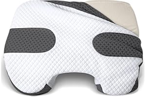 Side Sleeper Pillowcase with Arm Hole, Memory Foam Shoulder Relief System for Neck Pain, Multi-Angle Armholes Pillow Case for