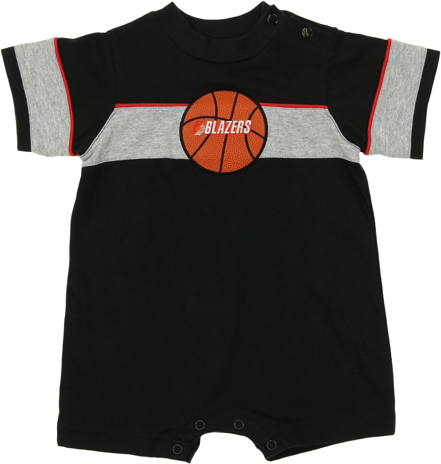 Mighty Mac Portland Trail Blazers NBA Baby Boys Infant Newborn Retro Romper, Black