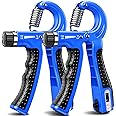 KDG Hand Grip Strengthener 2 Pack Adjustable Resistance 10-130 lbs Forearm Exerciser，Grip Strength Trainer for Muscle Building and Injury Recovery for Athletes