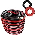 2Pack 30 Foot Air and Fluid Hose Assembly Set with Fittings for Spray Guns, Paint Pressure Pot Tanks,Heavy Duty Air Hose 5/16"ID 3/8"NPS Fluid Hose 1/4"ID 1/4"NPS for Paint Canisters