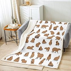 Capybaras Fuzzy Blanket Throw 50"x60" Cute Animals