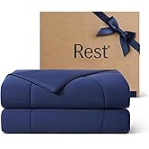 REST® Evercool® Cooling Comforter, King/Cali King, Blanket for Hot Sleepers, All Season Bedding to Keep Cool for Night Sweats, Breathable Lightweight Duvet, 106x90 Inches, Midnight Blue