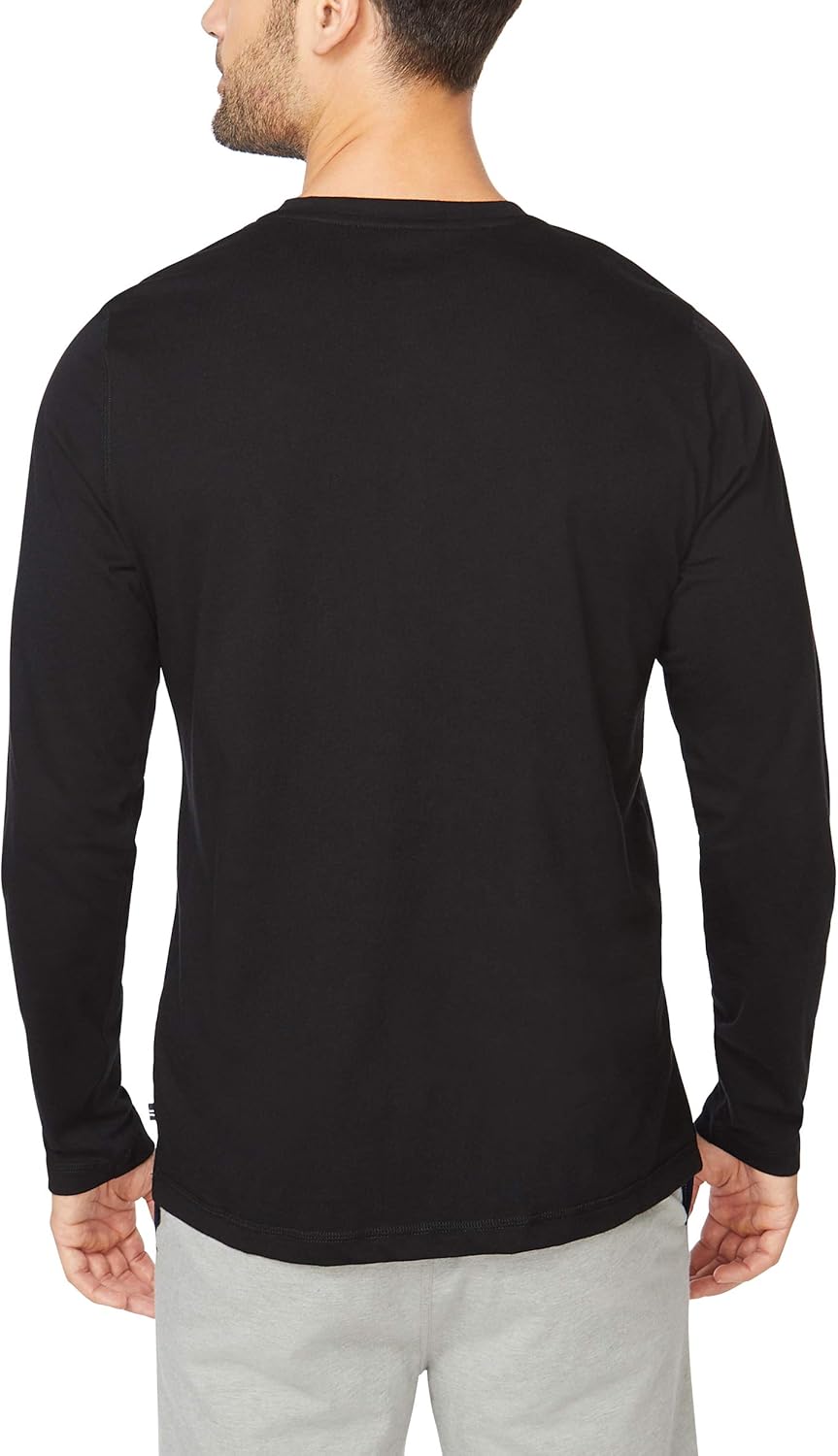 Nautica Men's Long Sleeve Henley Pajama Top at  Men’s Clothing store