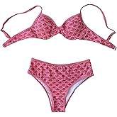 SOLY HUX Women's Floral Print Underwire Bikini Set 2 Piece High Waisted Boho Swimsuit