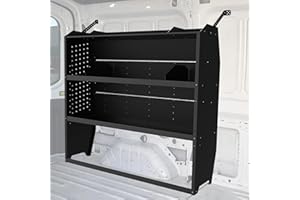 MELIPRON Van Shelves Fit Ford Transit, RAM ProMaster, Chevy Express, Nissan NV, Sprinter, Steel Cargo Van Shelving Storage System, 52" W x 46" H x 13" D