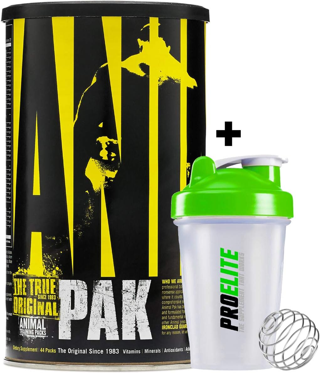 Universal Nutrition Animal Multi Vitamins and Minerals 44 Packs + PROELITE Shaker