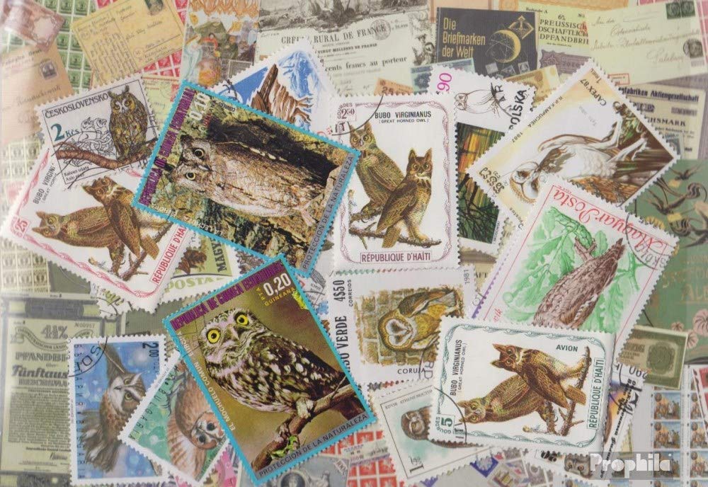 Prophila Collection Motives 25 various Owls stamps (Stamps for collectors) Birds