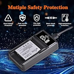 NB-4L Battery and LED Display Charger for Canon