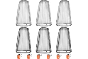 WHOLELOVEIN 6 Packk Mosquito Covers Wearable Head Net Face Mesh Protecting Net Mosquito Fly Insects Bugs Preventing for Outdoor