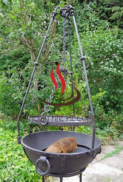 The Original Kadai Indian Fire Pit Tri Pod Cooking Stand Size