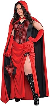 Ladies Red Riding Hood Enchantress Full Length Fancy Dress Costume Outfit Plus Size Uk 18 Extra Large Xxxl Size Amazon Co Uk Toys Games