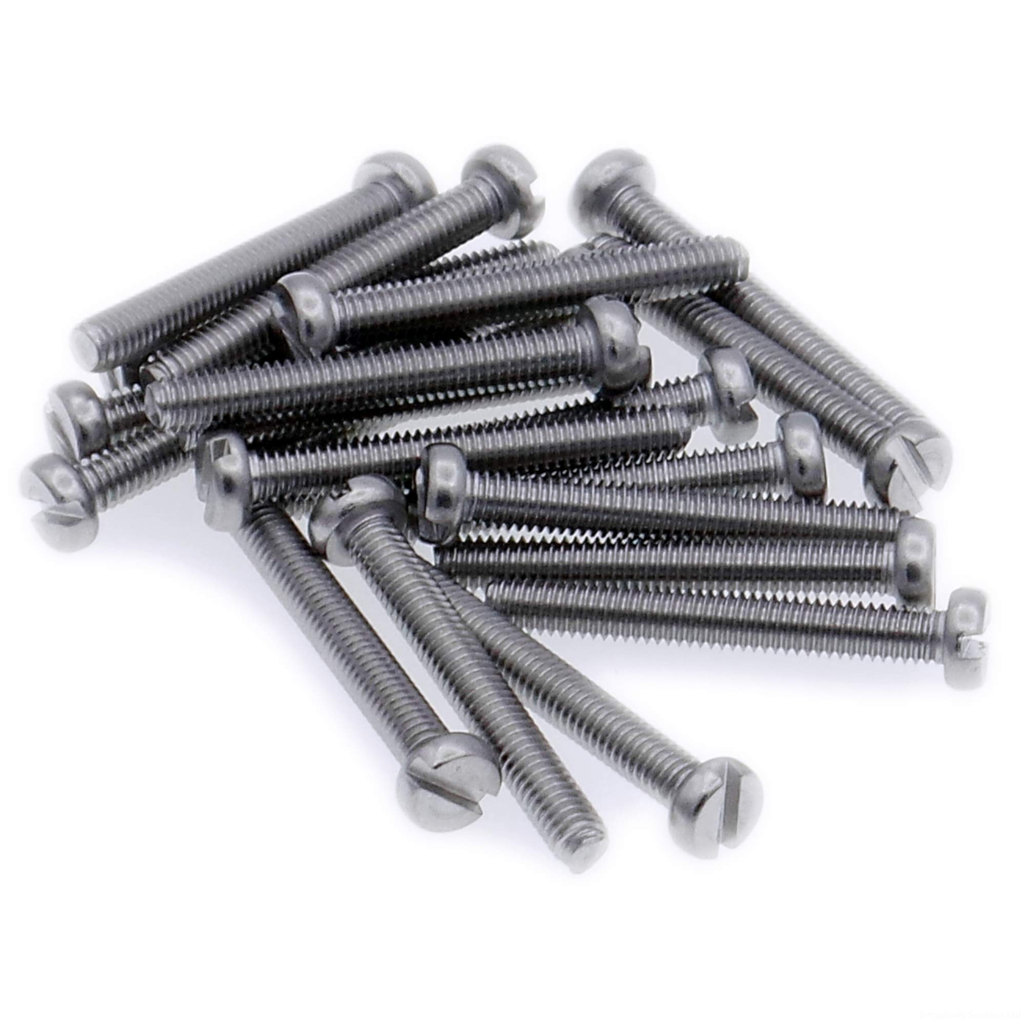 M4 (4mm x 55mm) Slot Cheese Machine Screw (Bolt) - Stainless Steel (A2) (Pack of 20)
