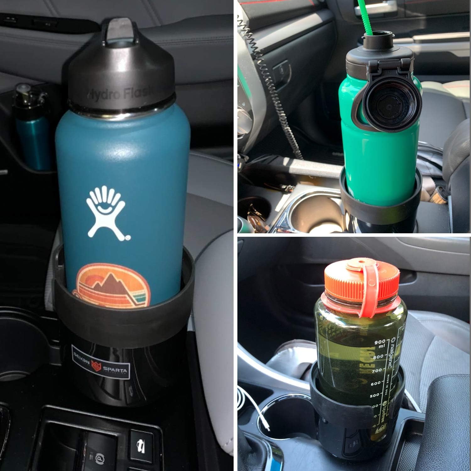 Car Cup Holder Expander Organizer with Adjustable Base, Fit for 32/40 Ounce Hydro Flasks, 30/32/38/48 Oz Nalgenes, 20/26/30 Ounce Yeti Ramblers, 40 Ounce Klean Kanteens, 32/40 Ounce Camelbak: Automotive