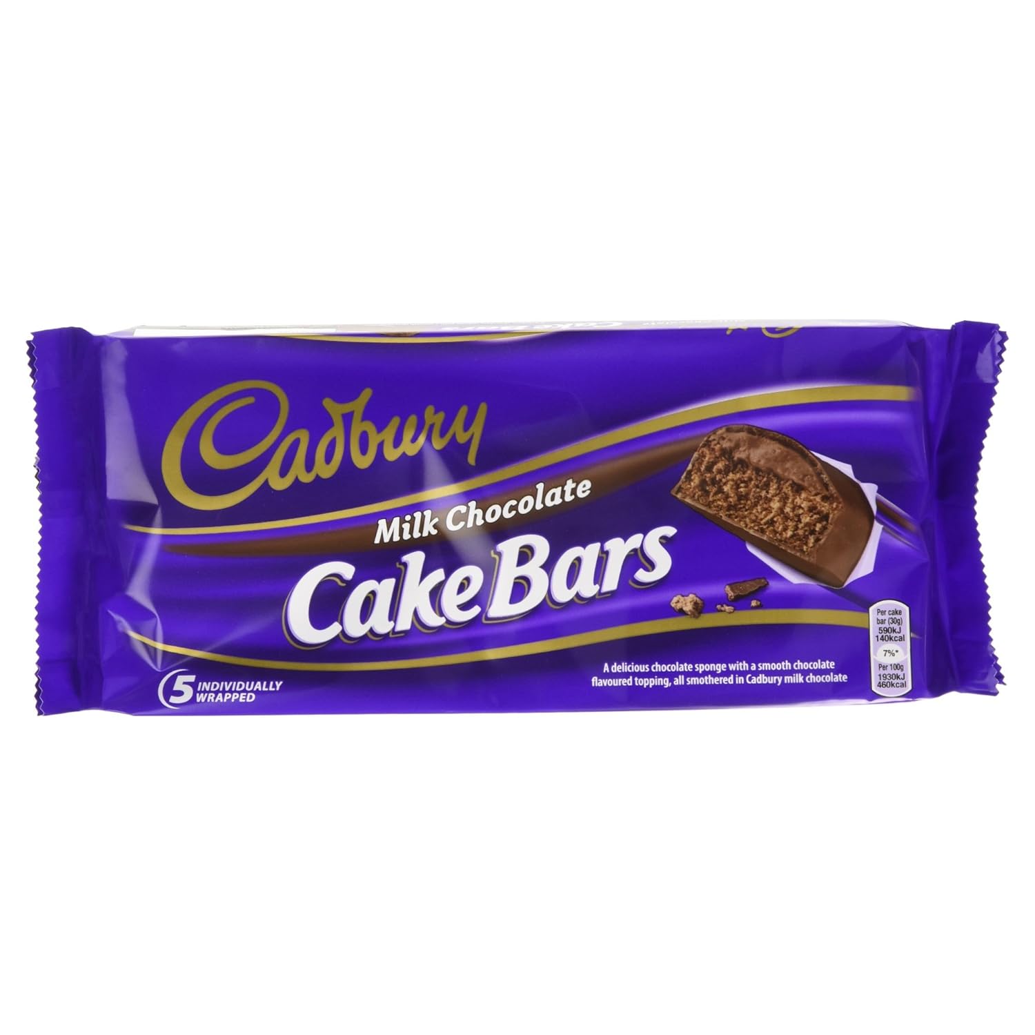 Cadbury Cake Bars Milk Chocolate, 5 Cake Bars Amazon.co.uk Grocery