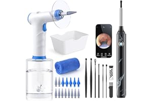ENIFER Earwax Removal - Electric Ear Irrigation Kit with 4 Pressure Modes, Ear Cleaner with Camera, 1080P Otoscope, Ear Cleaning Tool with 7-Piece Set, Earwax Removal Kit for Daily Cleaning