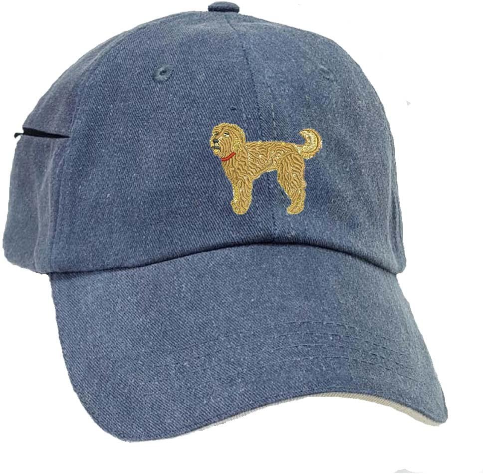 YourBreed Clothing Company Goldendoodle Low Profile Baseball Cap with Zippered Pocket.