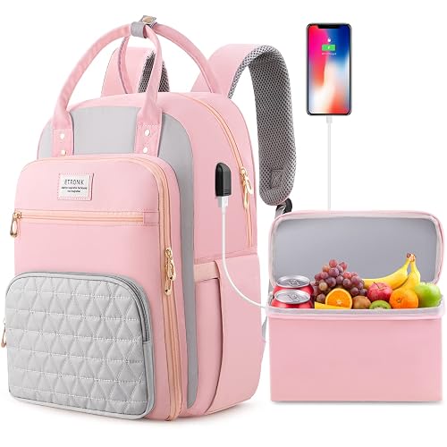 Insulated Lunch Backpack – 15.6 Inch Cooler Bag For Men & Women, Black, Fits Laptops Too