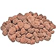 Skyflame10LB Natural Lava Rocks for Fire Pits, Fire Tables,Fireplaces, Garden Landscaping Decoration, Indoor and Outdoor Use, 3/4~1 Inch, Red