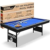 SereneLife Pool Table- Foldable & Portable Billiard Table