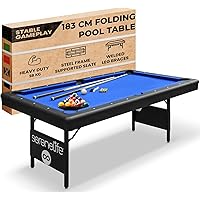 SereneLife Pool Table- Foldable & Portable Billiard Table