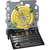 T104M Pool Timer Mechanism Only, Pool Pump Timer, 208-277V 40A Time Switch, 24 Hour 12 ON/Off for Pool Pump, Heavy-Duty Mechanical Time Switches,Time Switch Mechanism Only, 5 Years Warranty