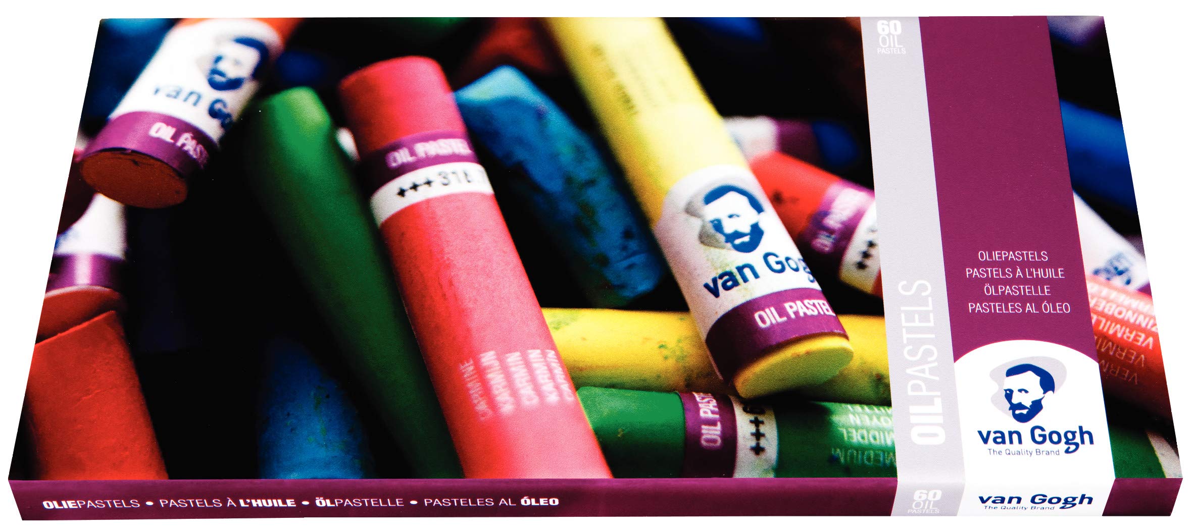 Photo 1 of Van Gogh Oil Pastel, Round Full Stick, 60-Piece Set