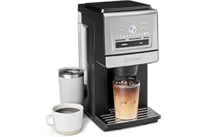 Cuisinart Coffee Maker, Custom Grind and Brew Single Cup Coffee Maker, 6 Cup Sizes, Built-in Stainless Steel Burr Mill, Adjustable Strength, Grind Control and Over Ice Feature, Easy Cleaning, DGB-30
