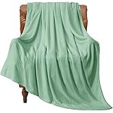 BEDELITE Fleece Blanket Dusty Green Throw Blankets for Couch & Bed, Luxury Plush Cozy Fuzzy Blanket 50" x 60", Super Soft Warm Lightweight Throw Blanket for Travel Camping