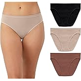 Maidenform womens M Seamless Bikini, Mid-rise Bikini Panty, Seamless Underwear for Women, 3-pack