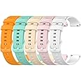 FitTurn Soft Colorful Silicone Watch Band Straps Compatible with Garmin Venu 2/Venu Sq 2 Music/Venu2 Plus/Forerunner 165 45 45s 645 245 35 55 158/Vivoactive 6 5 3 Music watch Replacement Quick Release Watch Bands Sport Strap for Venu Sq 2 Smartwatch
