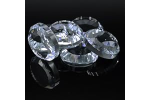 OKQX 6-Pack Crystal Glass Pattern Weights for Sewing - Fabric Weights for Precision Dressmaking, Pattern Cutting & Crafting, Shatter-Resistant Sewing Accessories,2“ Diameter, 0.58" Thickness