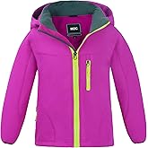 M2C Boys Girls Hooded Windbreaker Fleece Lined Softshell Jacket