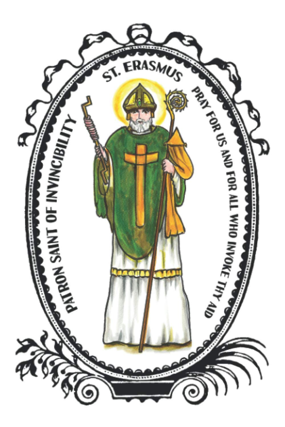 Saint Erasmus Patron of Invincibility Lined Notebook Journal