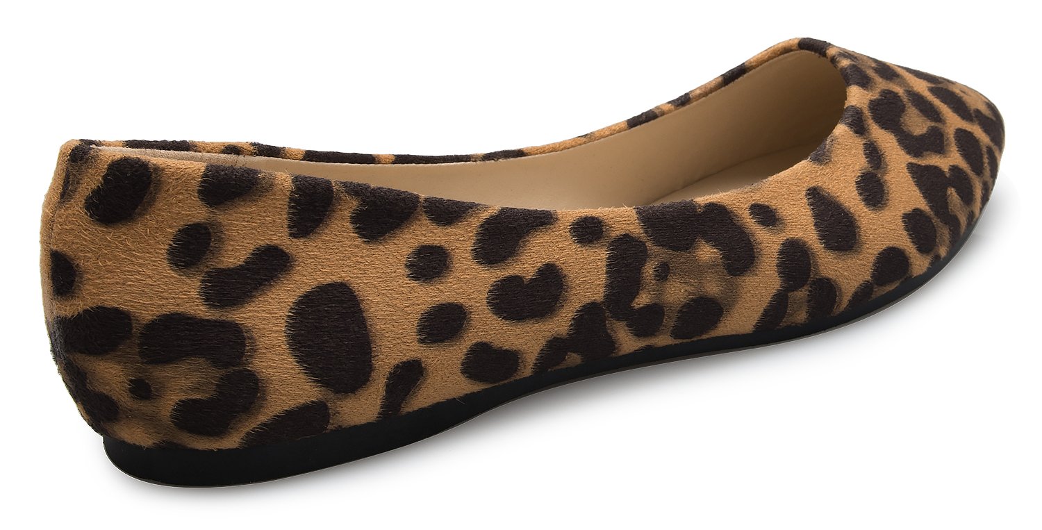 Olivia K Women's Pointed-Toe Flat Heel - Slip on Style Casual Comfort Ballet with Soft Suede Patent and Leather - Image 4