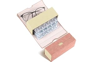 Flutesan Daily Contact Lens Case and glasses Organizer 2 in 1 Double Sided Portable Contact Lens Travel Case for Travel Outdoor Daily Use, Storage up to 30 Lense(Pink)