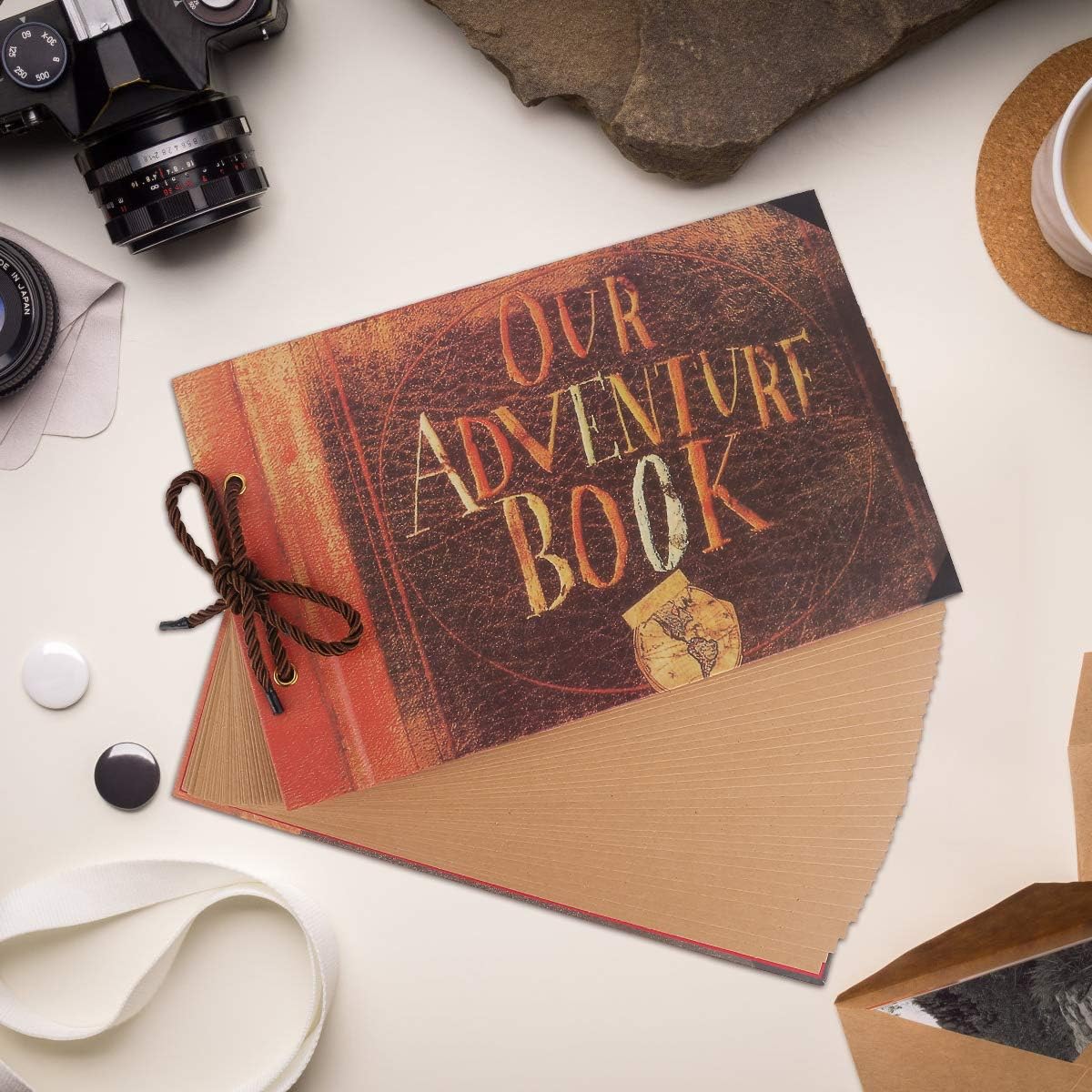 Our Adventure Book, Photo Album Scrapbook, Handmade DIY Photo Book, Family Scrapbook, Wedding Memory Book, Birthday Guest Book, Travel Scrapbook for Christmas, Anniversary, Travelling, Baby Shower