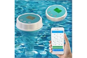 Digital Water Quality Tester 6-in-1, Swimming Pool Spa Water Quality Analyzer with App Connection, Professional Measurement o