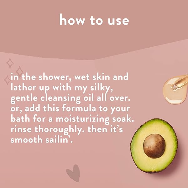 THE HONEST COMPANY HONEST MAMA CLEAN CURVES CLEANSING SHOWER OIL | NATURALLY DERIVED, SOAP FREE | AVOCADO OIL, VITAMIN E | 8 FL OZ