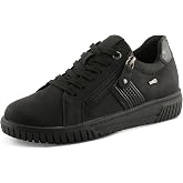 Spring Step Women's Jamia Relife Sneakers &ndash; Dual Closure with Laces and Zipper &ndash; Plush Textile Lining, Shock Absorbing, Water Resistant Synthetic Upper