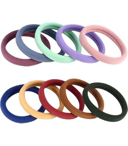 Amazon.com : iFwevs 50PCS Black Hair Ties,Cotton Seamless  display picture 1