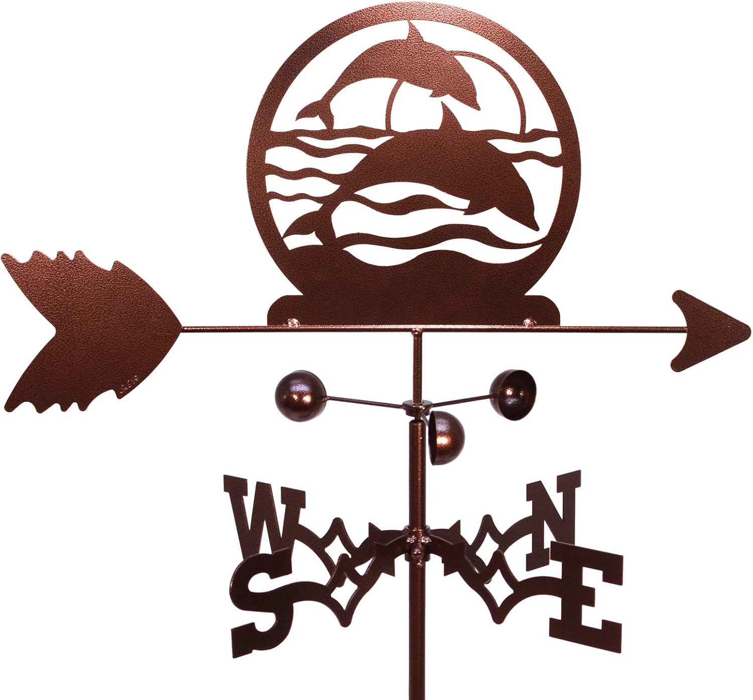 Weathervanes - SWEN Products Dolphins Jumping Swimming Weathervane (Adjustable Mount Included)